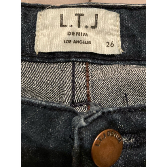 L.T.J Letter To Juliet Womens Cropped Jean Pockets Mid Rise Denim 26 - Picture 6 of 8